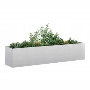 Doniczka stal ocynkowana srebrny VidaXL 200 cm x 40 x 40 cm 2