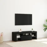VidaXL Szafka RTV z podświetleniem LED, czarny dąb, 120x35x40 cm