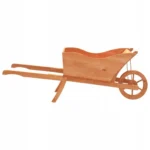 VidaXL Donica w kształcie taczki, 128x45,5x43 cm, lite drewno jodłowe 4
