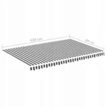 vidaXL Zapasowa tkanina na markizę, antracytowo-biała, 4,5x3 m 5