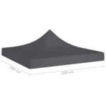 DACH DO NAMIOTU IMPREZOWEGO VidaXL 2 x 2m antracyt 4