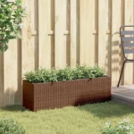 Doniczka technorattan, polirattan brązowa VidaXL 105 cm x 30 x 32 cm 3