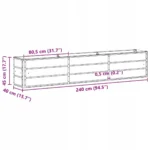 VidaXL Donica Antracyt 240 x 40 x 45 cm Stal 7