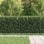 vidaXL Ogrodzenie z kolcami Asten Czarny 200 x 130 cm, jedno pole 3