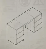 Biurko prostokątne VidaXL 140 cm białe 4
