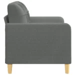 VidaXL Kanapa, Sofa 2-osobowa, ciemnoszara, 120 cm, tapicerowana tkaniną 4