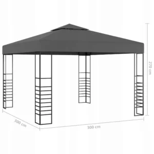 VidaXL Altana metal, antracyt, 300 x 300 x 270cm 2