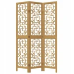 vidaXL Parawan pokojowy, 3-panelowy, lite drewno paulowni 40x160cm