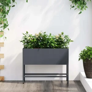 VidaXL Podwyższona donica ogrodowa Antracyt 60 x 26 x 45 cm Stal 2