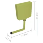 VidaXL Spłuczka do toalety z dolnym dopływem, 3/6 L, oliwkowa 7