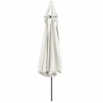 VidaXL Parasol ogrodowy na stalowym słupku, 400 cm, piaskowy biały 4
