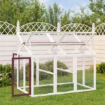VidaXL WYBIEG Dla Zwierząt 141x94x104 cm, lite drewno sosnowe, Mokka 2