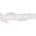 Doniczka stal nierdzewna bezbarwny VidaXL 195 cm x 100 x 45 cm 11