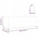 POKROWIEC NA MEBLE OGRODOWE CZARNY 300X140X90CM 420D 8