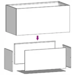 Donica dekoracyjna VidaXL stalowa 62x30x29 cm czarna 9