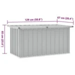 VidaXL Skrzynia ogrodowa metal 421 l szary 9