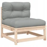 vidaXL Sofa ogrodowa bez podłokietników, kanapa z poduszkami, 2 el., sosna 5