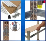 2x Regał magazynowy metalowy Arebos 180 x 90 x 40 cm max 175kg na półkę 2