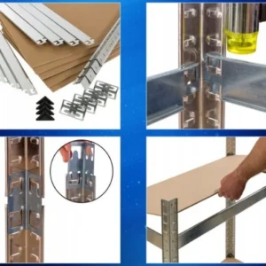 2x Regał magazynowy metalowy Arebos 180 x 90 x 40 cm max 175kg na półkę 2