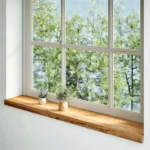 PARAPETY 2 SZT. JASNOBRĄZOWY 140X20X2CM LITE DREWNO DĘBOWE 2