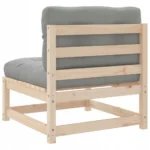 vidaXL Sofa ogrodowa bez podłokietników, kanapa z poduszkami, 2 el., sosna 8