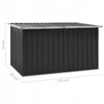 Skrzynia ogrodowa VidaXL czarna stal galwanizowana 171 x 99 x 93 cm 5