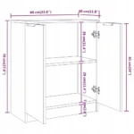 Komoda VidaXL 60 x 30 x 70cm beton 6