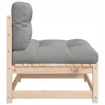 vidaXL Sofa ogrodowa bez podłokietników, kanapa z poduszkami, 2 el., sosna 7
