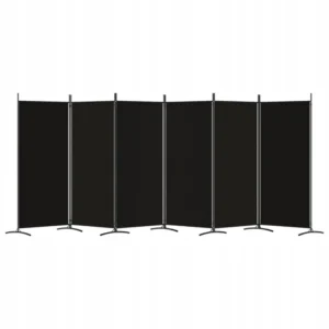 Parawan 6-panelowy VidaXL czarny 520x180 cm