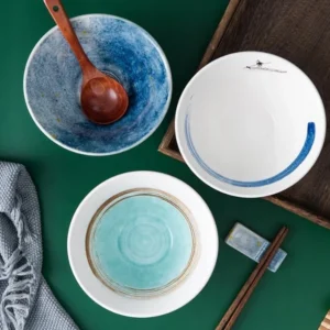 Zestaw ceramicznych misek do ramenu, 2 zestawy 1000 ml 2