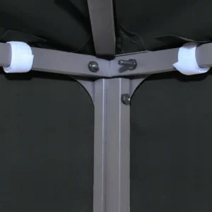 vidaXL Pokrycie na altanę 2-poziomową 310 g/m² 3x3 m, czarne 2