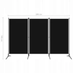 VidaXL Parawan 3-panelowy, czarny, 260 x 180 cm 6