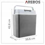 Arebos - Lodówka Turystyczna Termoelektryczna | 20 L | 12/230 V | Antracyt 4