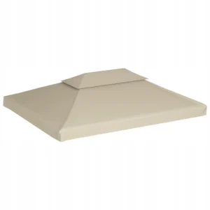 VidaXL Zadaszenie altany ogrodowej, 310 g/m², beżowe, 3x4 m 2