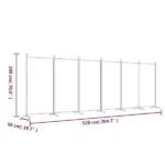 Parawan 6-panelowy VidaXL czarny 520x180 cm 8