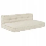 VidaXL Poduszka do sofy paletowej 2 pcs kremowy 120 x 80 x 38 cm