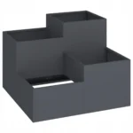 VidaXL Donica Ogrodowa 80x80x60 cm Antracytowa Stal 2