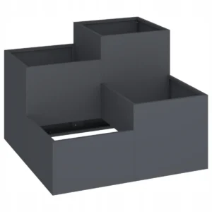 VidaXL Donica Ogrodowa 80x80x60 cm Antracytowa Stal 2