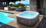 Basen z hydromasażem nadmuchiwany kwadratowy Arebos 910L, 6 osobowe jacuzzi 6
