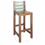 Hokery VidaXL 245800 lite drewno z odzysku 40x40x106 cm 2 szt, solidne 7