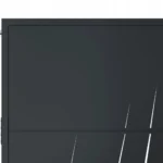 vidaXL Furtka ogrodowa, antracytowa, 100x125 cm, stal, motyw trawy 6