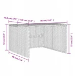 Osłona do kosiarki robotycznej czarna rattan PE 86x90x52/57 cm 10
