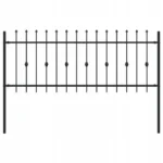 vidaXL Ogrodzenie z kolcami Asten Czarny 200 x 130 cm, jedno pole 2