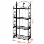 Kwietnik VidaXL 153 cm metal czarny 2