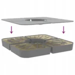 vidaXL Podstawa do parasola, 4-cz., 100 kg, PP, obciążenie parasola 5