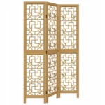vidaXL Parawan pokojowy, 3-panelowy, lite drewno paulowni 40x160cm 3