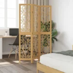 vidaXL Parawan pokojowy, 3-panelowy, lite drewno paulowni 40x160cm 4