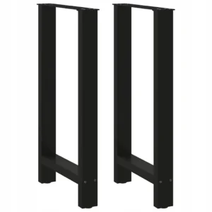 Nogi do stolika kawowego, czarne, 2 szt., 40x(90-91) cm, stal