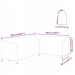 POKROWIEC NA MEBLE OGRODOWE 250X180X80CM 10