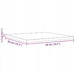 VidaXL Blat stołu 50 x 50 x 1,7 cm kwadratowy z litego drewna sosnowego 3